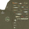 Fish of the Midwest Long Sleeve Tee - United State of Indiana