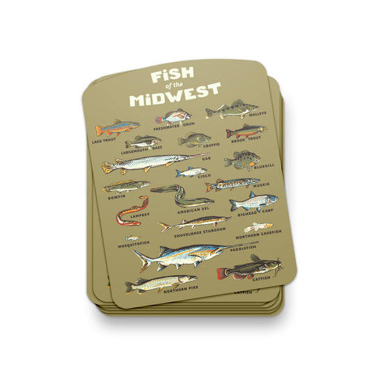 Fish of the Midwest Sticker - United State of Indiana