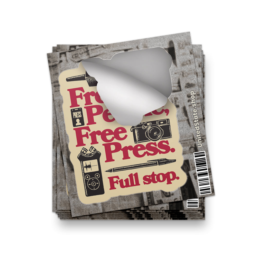 Free People, Free Press Sticker - United State of Indiana