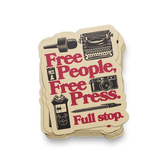 Free People, Free Press Sticker - United State of Indiana