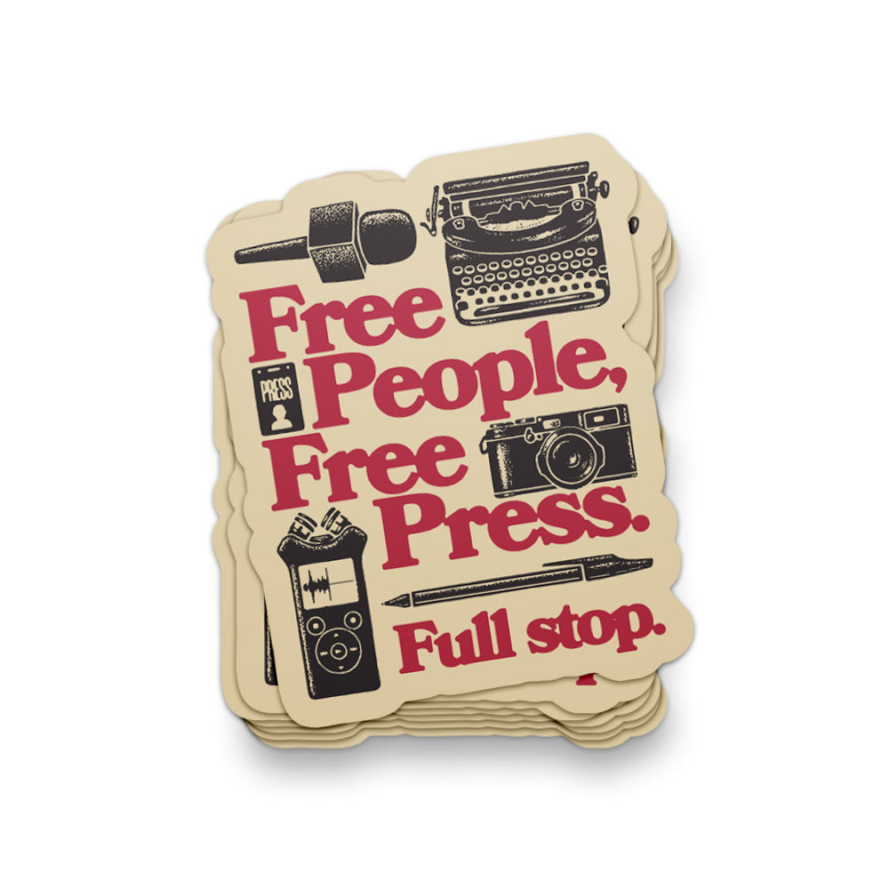 Free People, Free Press Sticker - United State of Indiana
