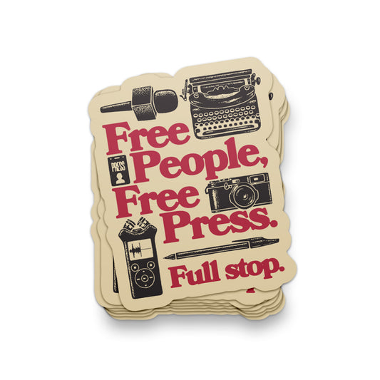 Free People, Free Press Sticker - United State of Indiana