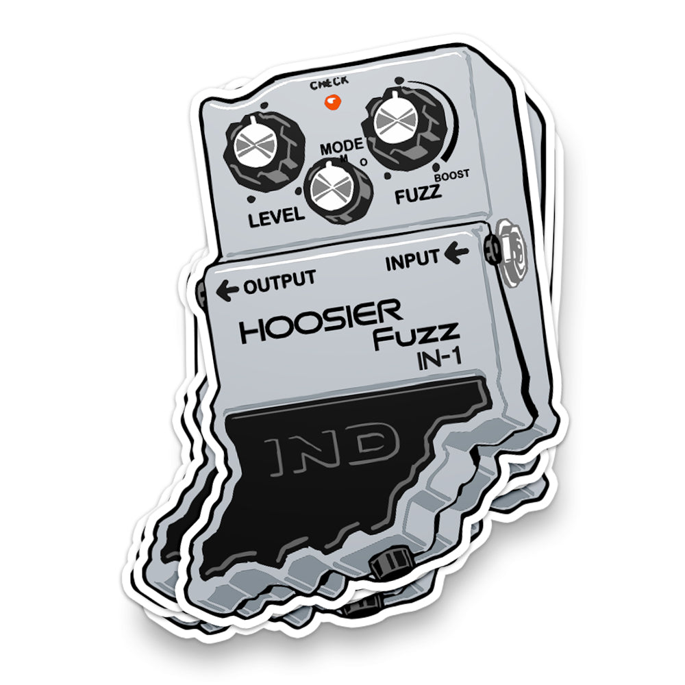 Hoosier Fuzz Sticker - United State of Indiana