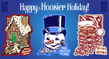 Happy Hoosier Holiday Sticker Set ***CLEARANCE*** - United State of Indiana