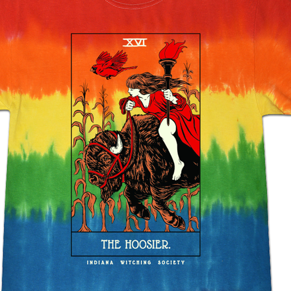 Hoosier Tarot Tie Dye Tee - United State of Indiana