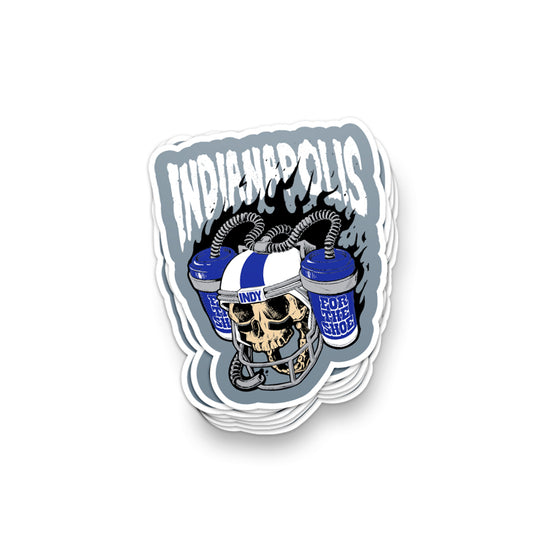 Horseshoe Head Sticker - United State of Indiana