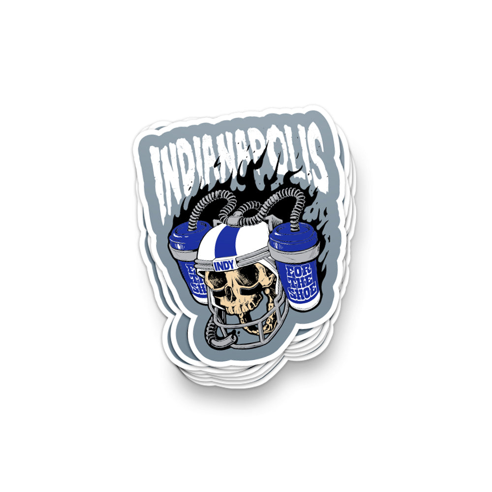 Horseshoe Head Sticker - United State of Indiana