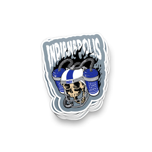Horseshoe Head Sticker - United State of Indiana