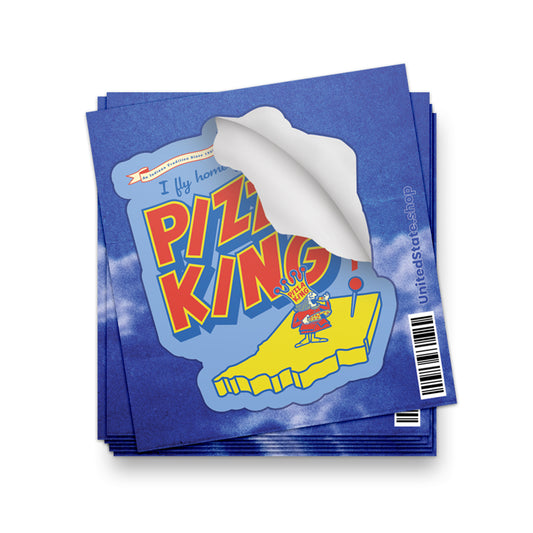 I Fly Home for Pizza King Sticker - United State of Indiana