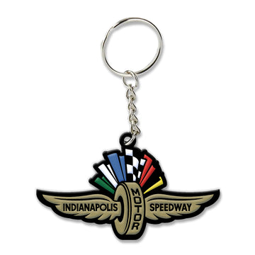IMS Winged Wheel PVC Keychain - United State of Indiana