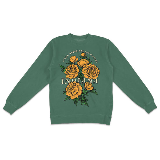 IN Bloom Crewneck Sweatshirt - United State of Indiana