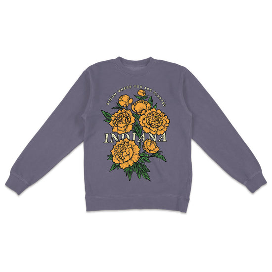 IN Bloom Crewneck Sweatshirt - United State of Indiana