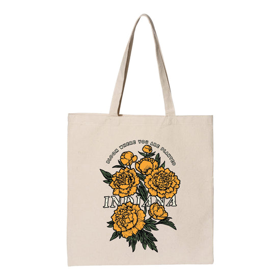 IN Bloom Tote Bag - United State of Indiana