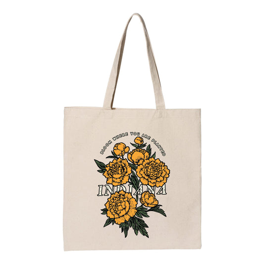IN Bloom Tote Bag - United State of Indiana