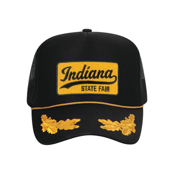 ISF Black and Gold Mesh Back Trucker Cap