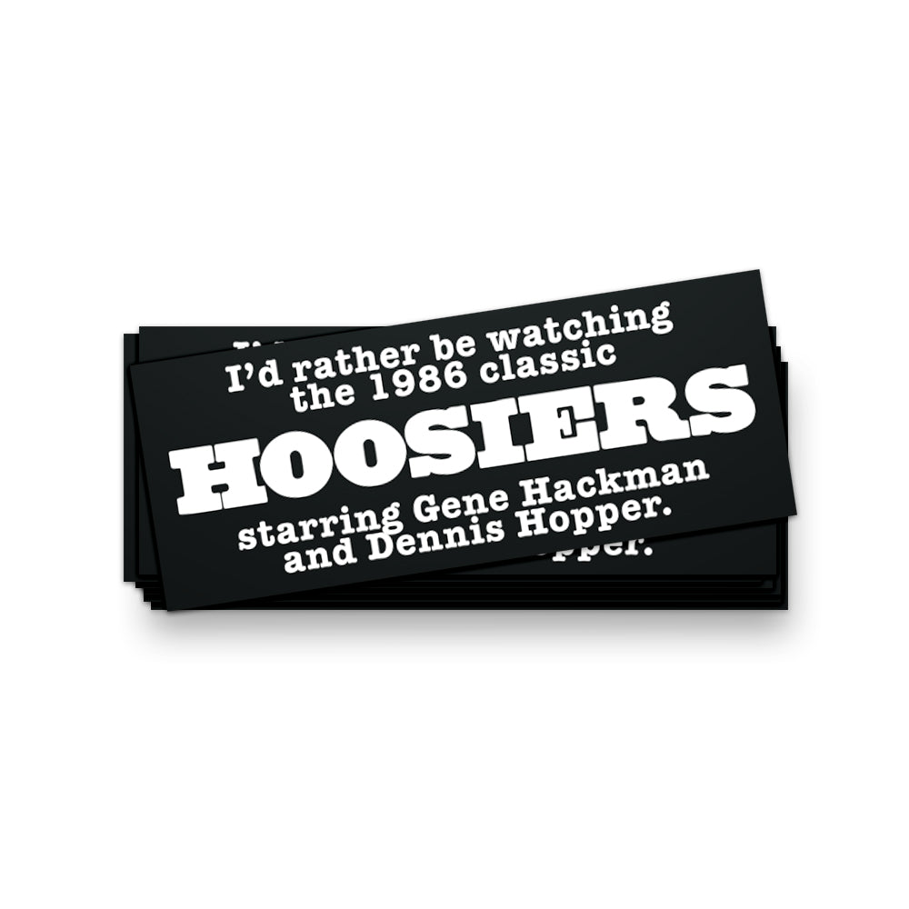I'd Rather Be Watching Hoosiers Bumper Sticker - United State of Indiana