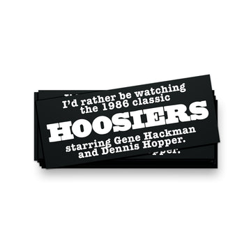 I'd Rather Be Watching Hoosiers Bumper Sticker - United State of Indiana