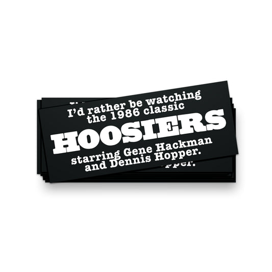 I'd Rather Be Watching Hoosiers Bumper Sticker - United State of Indiana