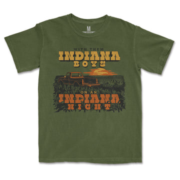 Indiana Boys, Indiana Nights Heavyweight Tee - United State of Indiana