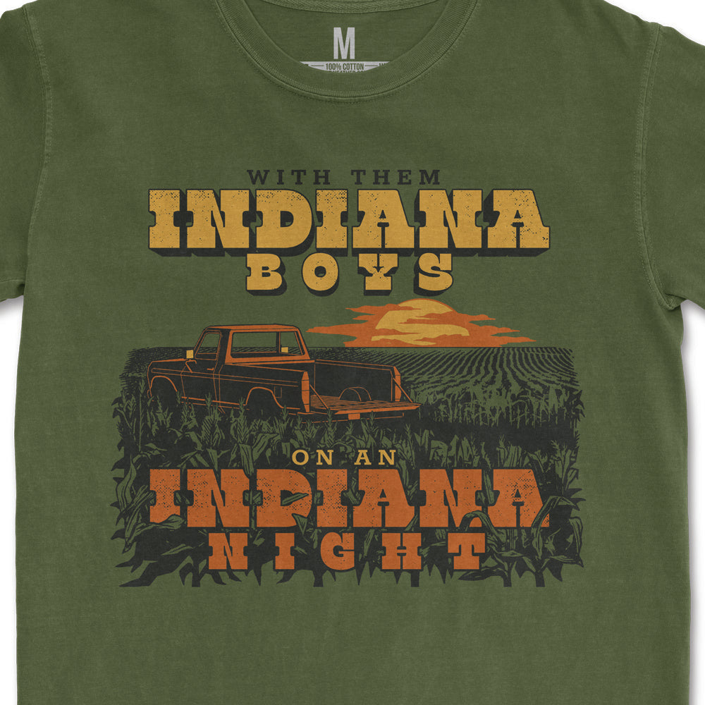 Indiana Boys, Indiana Nights Heavyweight Tee - United State of Indiana