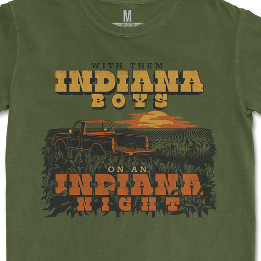 Indiana Boys, Indiana Nights Heavyweight Tee - United State of Indiana