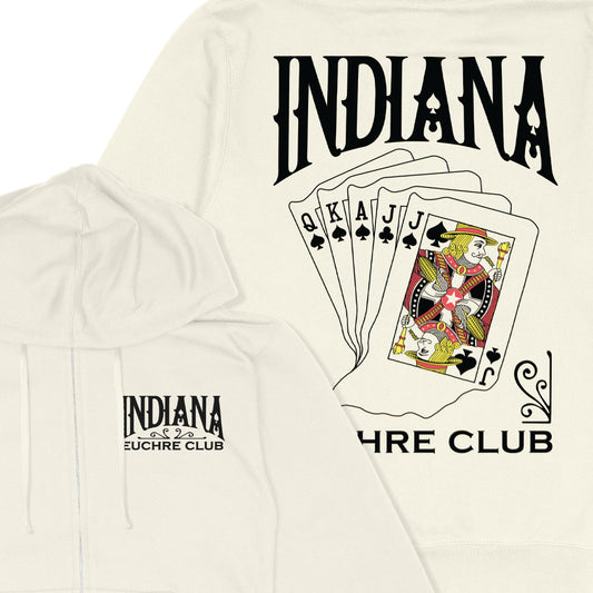 Indiana Euchre Club Zip-Up Hoodie