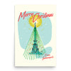 Indianapolis Monument Circle Christmas Poster - United State of Indiana