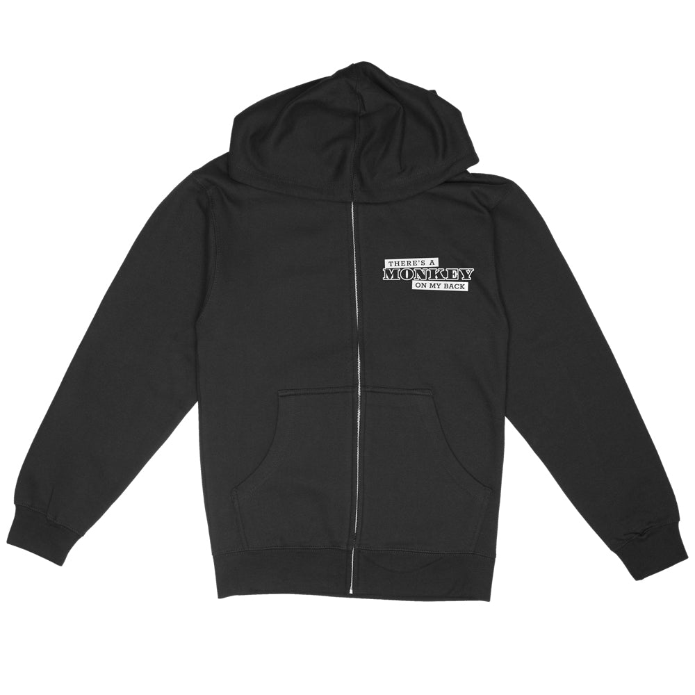 Jockamo Monkey on My Back Zip-Up Hoodie
