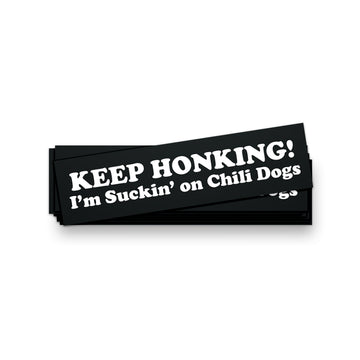 Suckin' on Chili Dogs Bumper Sticker - United State of Indiana