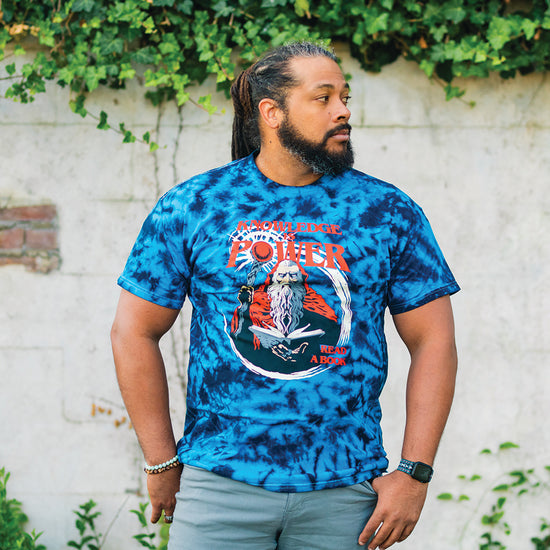 Knowledge is Power Tie Dye Tee - United State of Indiana