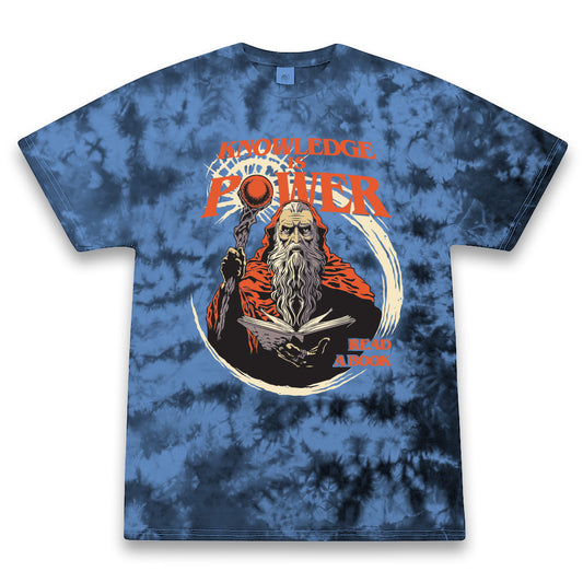 Knowledge is Power Tie Dye Tee - United State of Indiana