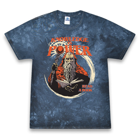 Knowledge is Power Tie Dye Tee - United State of Indiana