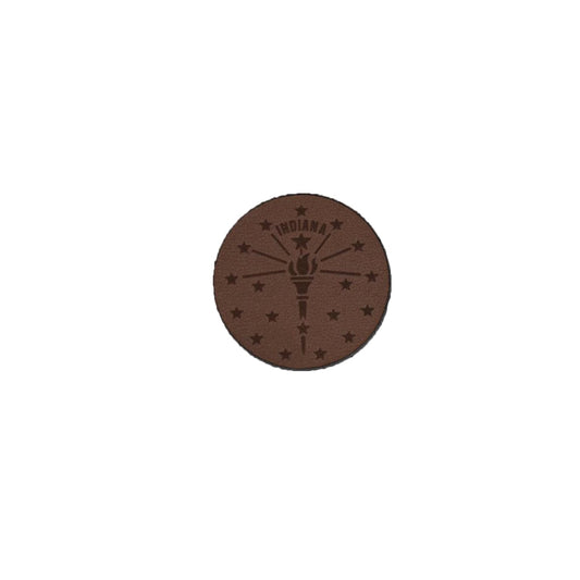 Leather Torch and Stars Coin Patch