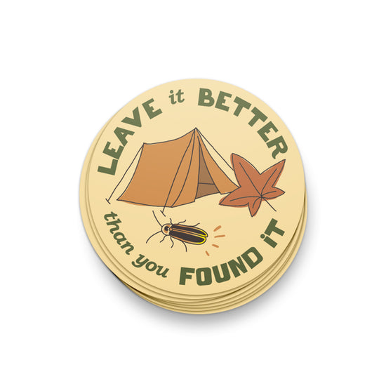 Leave It Better Than You Found It Sticker - United State of Indiana