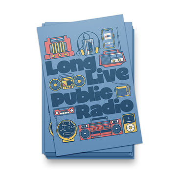 Long Live Public Radio Postcard
