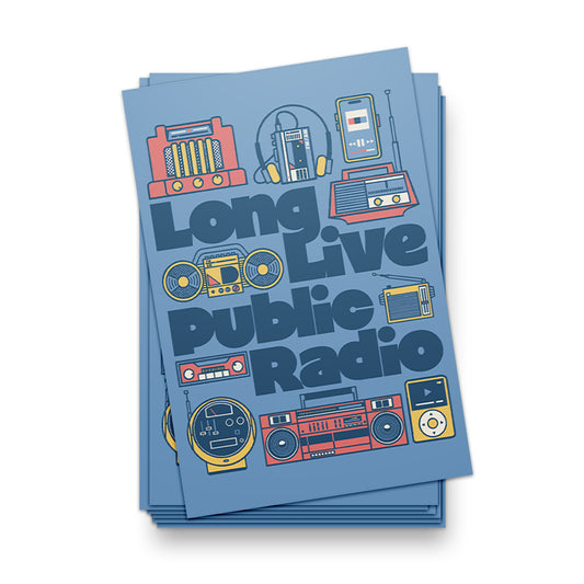 Long Live Public Radio Postcard