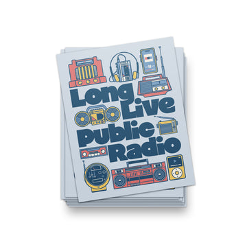 Long Live Public Radio Sticker - United State of Indiana
