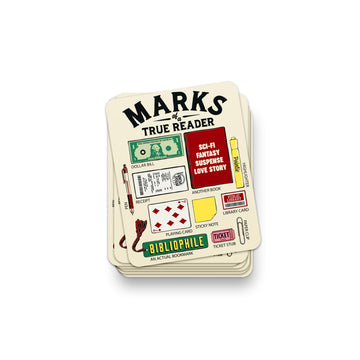 Marks of a True Reader Sticker