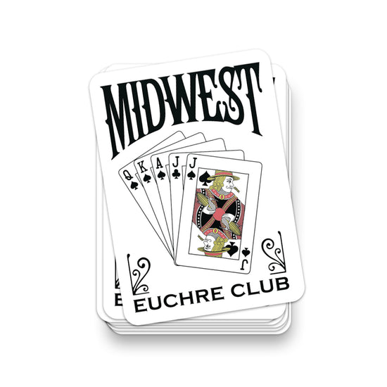Midwest Euchre Club Sticker - United State of Indiana