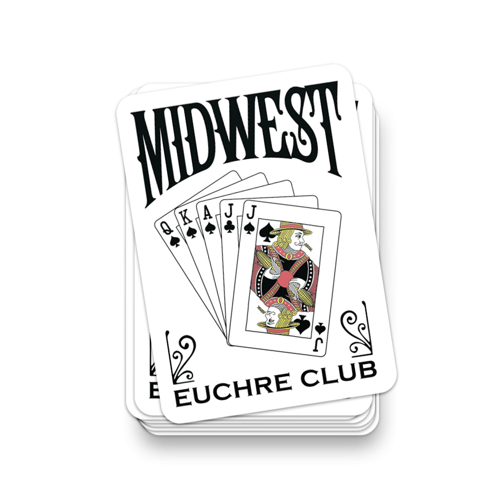 Midwest Euchre Club Sticker - United State of Indiana