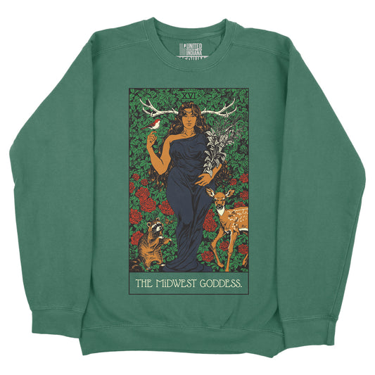 Midwest Goddess Crewneck Sweatshirt - United State of Indiana
