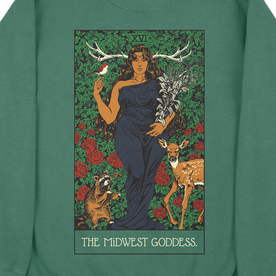 Midwest Goddess Crewneck Sweatshirt - United State of Indiana