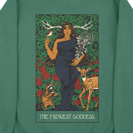 Midwest Goddess Crewneck Sweatshirt - United State of Indiana