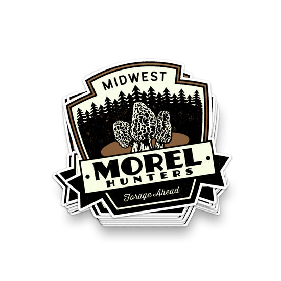 Midwest Morel Hunters Sticker - United State of Indiana