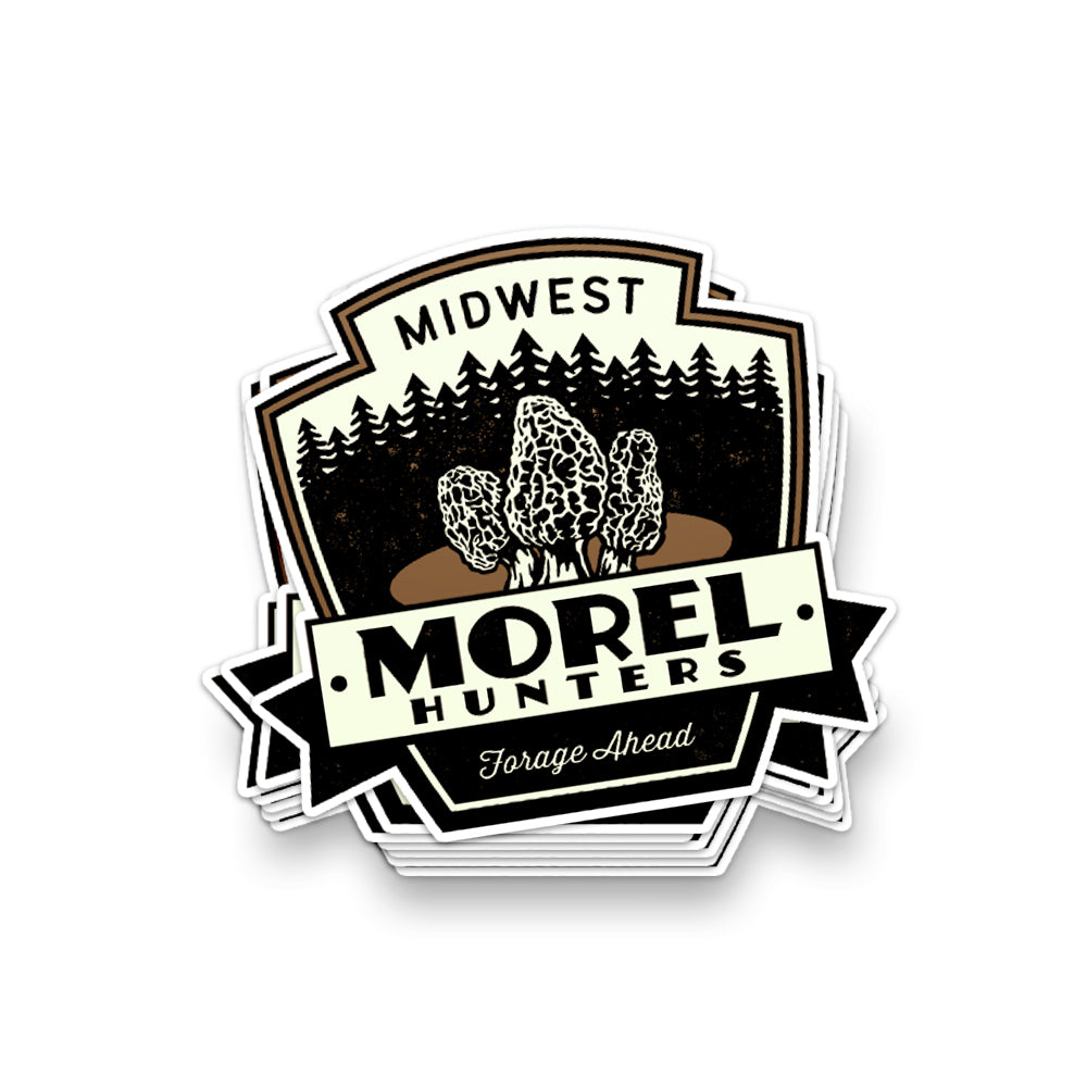 Midwest Morel Hunters Sticker - United State of Indiana