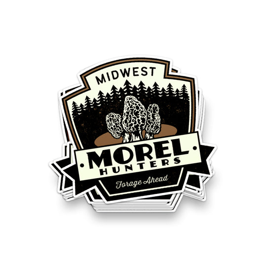 Midwest Morel Hunters Sticker - United State of Indiana