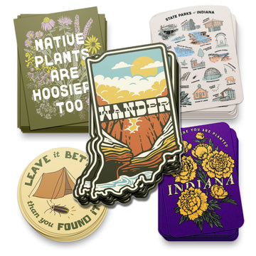 Nature Lovers Sticker Pack - United State of Indiana