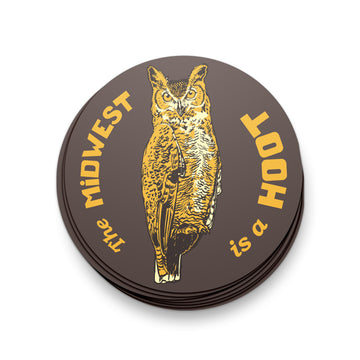 Owls of the Midwest Sticker - United State of Indiana