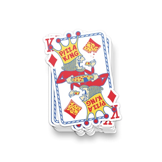 Pizza King Playing Card Sticker