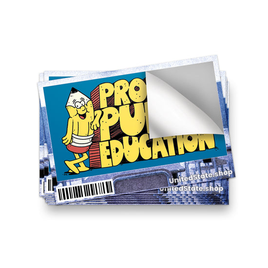 Public Education Rocks! Sticker - United State of Indiana